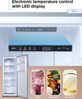 Electronic temperature control with LED display inside 11 Cubic Foot Heavy Duty Workhorse Convertible Freezer And Refrigerator Standup Fridge.