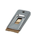 Heavy Duty 4 Inch Safety Scrapers Case Of 50 With Protective Blade Covers For Quick Paint And Adhesive Removal Durable Stainless Steel Pro Grade Scrapers Ideal For Walls Windows Glass And More SR500 showing a stainless steel scraper with visible blade