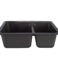 Dual Basin RV Sink 25 By 19 Inch Composite Kitchen Bath Sink With Hydrophobic Coating In White Or Granite Black front view