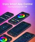 Smart App Control for RGB Corner Floor Lamp with Bluetooth App Control and Remote Music Sync LED Mood Lighting Interface Display