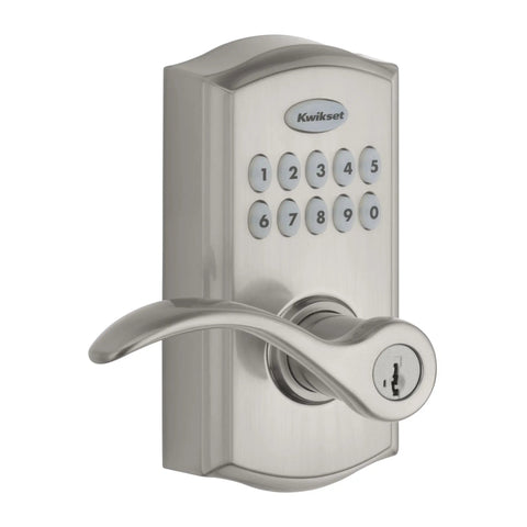 SmartCode 955 Pembroke Keypad Lever For Light Commercial Doors Keyless Entry Durable High Traffic Ready Satin Nickel Finish