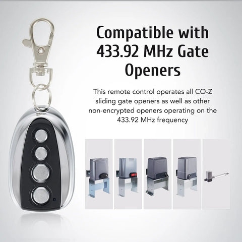 Remote Gate Opener For Sliding Driveway Gate With 100 Foot Range Lightweight Aluminum Controller