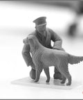 Plastic Military Aircraft Crew Figure Kit With RAF Pilots And Ground Crew From 1939 1945, pilot with dog on display