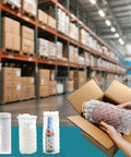 Bubble Cushioning Wrap For Packing 11.8x164 Ft With Pump, Inflatable Air Pillows in warehouse with hands packing box