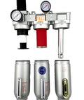 1 Inch NPT Beefy Industrial Grade Filter Regulator Coalescing Desiccant Dryer System with metal bowls