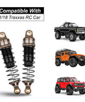 Long Travel Aluminum RC Shocks 59mm Eye To Eye For 1/18 TRX4M TRX4MT Crawler Upgrades With Threaded Bodies And Dual Spring Options