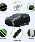 All Weather Car Cover For Lexus RX SUV With Zipper And Reflective Strips Waterproof UV Protection Fits RX330 RX350 RX400H RX450H