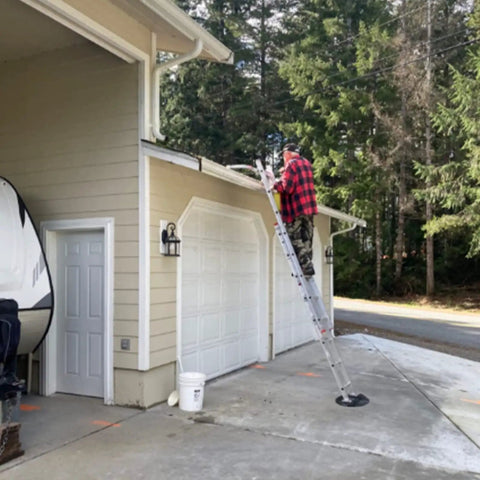 Ladder Stabilizer Accessory for Roof Gutter and Wall Ladders, Heavy Duty Extension Ladder Standoff, No Hassle Setup, 375 Lb Weight Rating, Universal Fit for Most Aluminum and Fiberglass Ladders