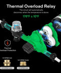 Diaphragm Water Pressure Pump 115V, 4 GPM At 45 PSI With 100 Ft Lift featuring thermal overload protection and built-in strainer.
