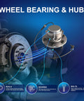 Front Wheel Hub Bearing Assembly Fits 1999 To 2004 Silverado 1500, 2000 To 2006 Tahoe visible with brake rotor and seals