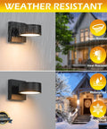 Durable Aluminum Outdoor Porch Sconce Light Waterproof Exterior Wall Lamp 8W AC LED 3000K in storm and snow conditions