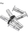 Six Pack 1/4-20 Multi Grip Rivet Nuts With Pre Bulbed Shank Flat Head Threaded Insert Nut 304 Stainless Steel