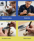 Top Notch Pen Style Pinvice And Micro Drill Bit Set, 26 Pc Hss Handheld Manual Kit for precise model kit assembly and watch repair.