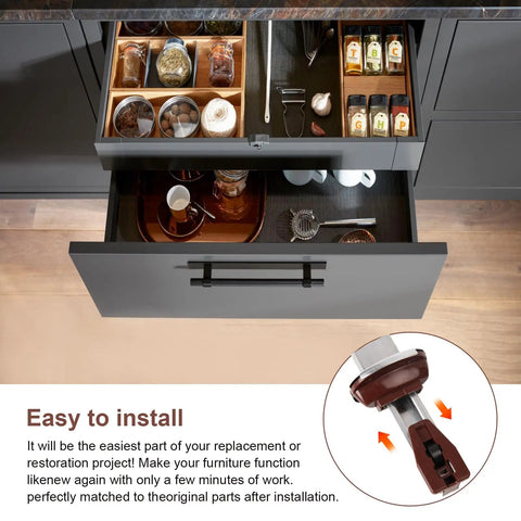 Premium Heavy Duty Center Mount And Undermount Drawer Slides keeping your drawers gliding smooth with organized kitchen drawer.