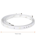ZigBee RGBW Flex Strip Starter Kit For Smart Home Lighting showing three 24in flexible light strips coiled with connectors visible.