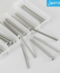 Stainless Steel M5 Socket Head Cap Screws Set 60mm 65mm 70mm 75mm 80mm Fully Threaded Allen Hex Drive Bright Finish 25-Piece Assortment Kit Built For DIYers Auto Gear And More arranged in a plastic container