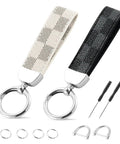 Two Pack Premium Leather Keychain Set For Cars And Everyday Carry Dope Key Holder And Organizer For Men And Women Unisex Gift For Car Enthusiasts Birthday