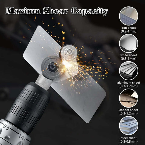 Upgraded Electric Drill Plate Cutter Attachment For Metal Nibble Cutting And Sheet Metal Work Compatible With Cordless Impact