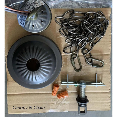 Components for Grape Tiffany Style Stained Glass Ceiling Pendant Light With Seven Inch Lampshade And Bronze Chain Handcrafted Glass Panels