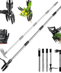 Stand Up Weed Puller Tool With 58 Inch Adjustable Handle 2 In 1 Tough As Nails Manual Weeder And Garden Hoe 4 Claw Steel Head Weed Remover For Yard Lawn Patio Flower Bed Includes Gloves For Easy Weeding