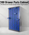 100 Drawer Parts Cabinet With Mega Capacity For Garage Shop Tools, Ultimate Bolt Organizer And Hardware Bin, front view