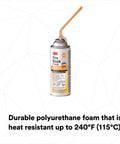 Fire Block FB-Foam Orange Ready-to-Use Fireblocking Draftstop Sealant 12 fl oz Can with heat resistant label