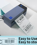 500 Count Fanfold 4x6 Thermal Labels With Perforated Line inserted in a printer, showcasing easy tear and durable shipping barcodes