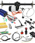 Beefy Rear Axle Kit With 72V 1500W Brushless Motor Differential For Go Karts Drift Trikes Golf Carts ATVs Quad Bikes DIY Electric Vehicles 40 Inch Rear Axle Shaft Wheel Hubs