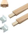 Built Like a Tank Heavy Duty Wooden Drawer Slides Six Piece Pro Grade Hardware Kit, beech slides and metal brackets for smooth cabinet glide.