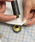 Professional Grommet Kit For Three Eighths To One Half Inch Brass Grommets For Tarp Repair And Canvas Reinforcement in use