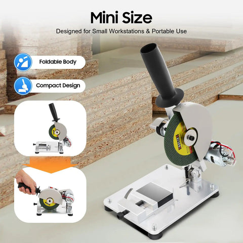 4 Inch Chop Saw 110V Metal Cutting Cut Off Saw With Adjustable 0-45 Degree Angles on Tabletop