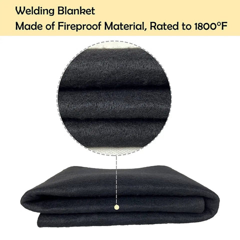 Welding Blanket Fireproof Tarp Heat Resistant Material Up To 1800 Degrees F Flame Retardant Fabric Carbon Felt For Grill Stove Pit Soldering Welders And Plumbers 12x27 Inches Thick 3mm Heavy Duty