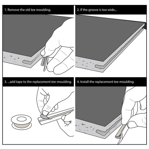 Steps to install Black 25 Foot Three Quarter Inch Center Barb T Molding For Diy Projects Arcade Cabinets Tables And Hobbyist Builds Flexible Plastic Molding Fits Three Quarter Inch Thick Panels