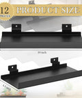 12 Pack Slatwall Shelves 10 By 4.3 Inch Metal Slat Wall Shelf Accessories Heavy Duty Retail Display Panels For Home Organization Boutique Storage And Shoe Store Display shown in product size guide.