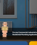 Pro-Grade 1 Inch Copper Press Union Fittings Lead Free Pack Of 30 Heavy Duty 300 PSI Copper Couplers For Type M L K Pipe displayed in a plumbing application.