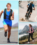 Ultra Lightweight Hydration Vest 5L Water Backpack with 2L BPA Free Bladder worn by athletes running, cycling, hiking
