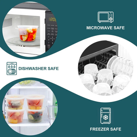 Straight Up Solid 16 Oz Deli Containers With Lids 48 Sets Bpa Free Leakproof Soup Bowls Microwavable Freezer Safe And Dishwasher Ready For No Sweat Meal Prep Anytime You Want Some Good Eats