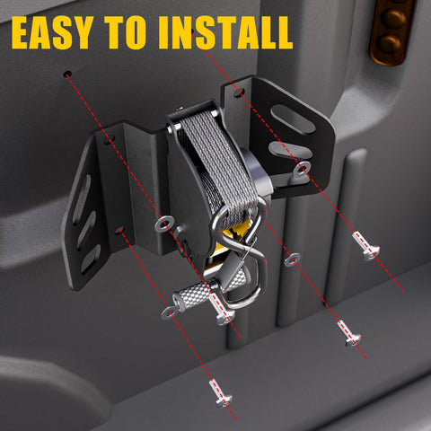 Ford F-150 Retractable Ratchet Straps 2 Pack For Secure Hauling installed on truck bed, easy install, compatible with 2015-2026 F-150