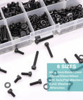 380 Piece M4 Hex Socket Head Screws Kit With Nuts Washers And Wrench M4 Bolts Range 6 8 12 16 20 30mm 12.9 Grade Alloy Steel