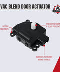HVAC Air Blend Door Actuator Replacement For Chrysler Dodge Jeep Ram Vehicles Including Avenger Sebring Caliber Journey Compass