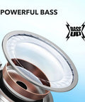 True Wireless Earbuds Pack Straight Fire Deep Bass And 30 Hour Playtime With Customizable App Controls close-up of bass driver technology