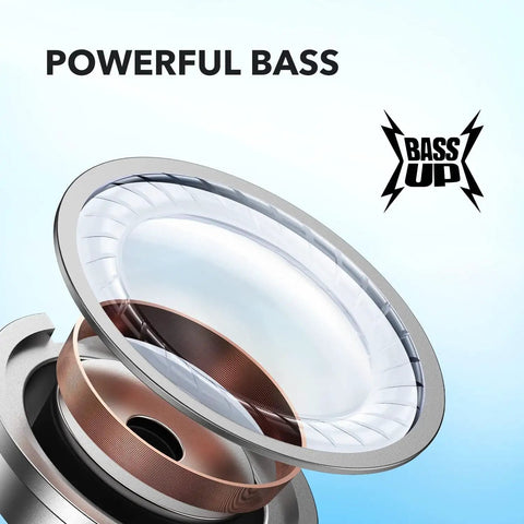 True Wireless Earbuds Pack Straight Fire Deep Bass And 30 Hour Playtime With Customizable App Controls close-up of bass driver technology