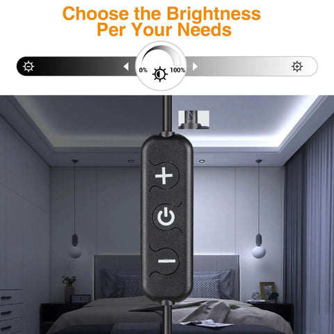 Ultra Bright White LED Strip Light 16.4 Ft 24V Daylight 6000K 6500K Dimmable Tape Light With Dimmer for bedroom lighting