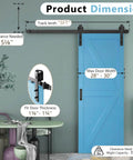 Heavy Duty Sliding Barn Door Kit With Five Foot Track Built To Last 350 Lb Capacity for Doors From One and Three Eighths Inches to One and Three