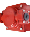 1 Inch Mechanical Fuel Meter For Diesel And Gasoline Transfer Pumps, High Viscosity Liquid Flow Gauge With Large Display, 4 Digit Subtotals Resettable And 8 Digit Total Readout, Durable, Easy To Read Fuel Flow Meter For Quick Tank Transfers, red metal body