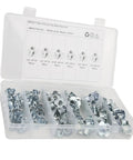 80Pcs T Nuts Threaded Inserts Pronged Tee Nuts Set Built Tough Galvanized Carbon Steel Rustproof Fasteners Kit