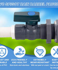 Three Quarter Inch PVC Rain Barrel Spigot Kit with Garden Hose Adapter and Bulkhead Fitting