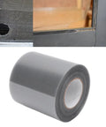 Heavy Duty Mesh Repair Tape Roll With Strong Adhesive For Windows Screens Tents Doors Cars And More Easy Self Adhering Patch DIY Friendly 20 Feet Grey For Quick Fixes And Lasting Repairs in roll form with patch usage examples on window screen