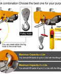 Electric Hoist 1320 Lbs Winch With Remote Control 110V Lift System showcasing hooks and controls