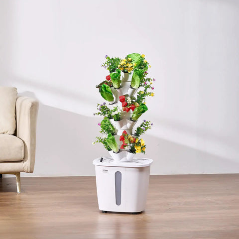 Dope Indoor Hydroponic Growing Tower With Six Levels And Thirty Pods Space Saving Vertical Garden System With Water Pump And Timer Water Circulation For Herbs Vegetables And Fruits Easy Home Farm Setup